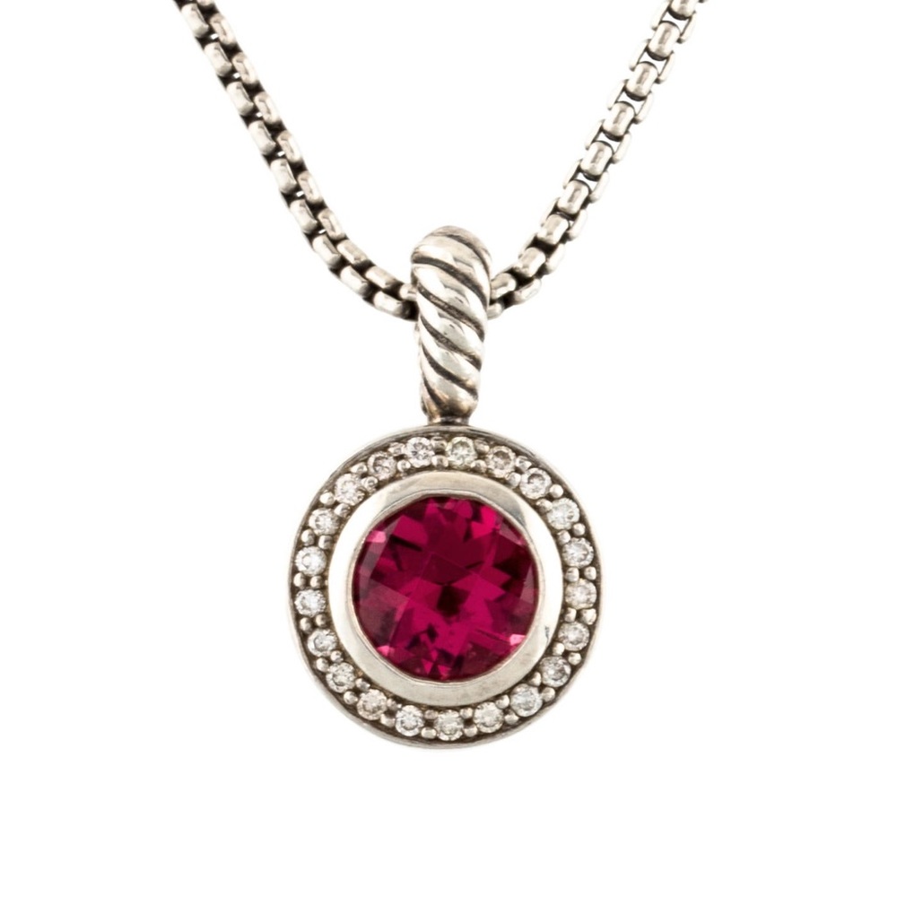 David Yurman Pink Tourmaline Petite Cerise Pendant 🖤